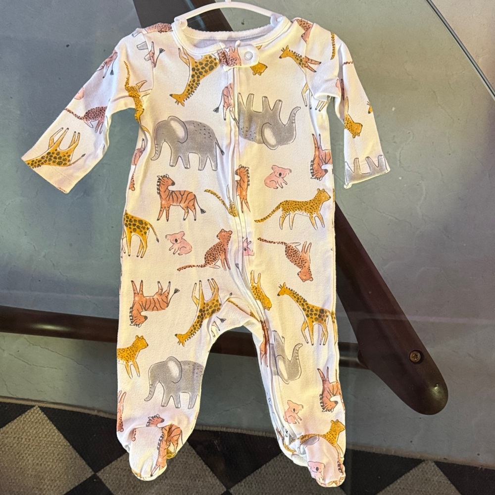 Carter's Multicolor Animal Print Footie